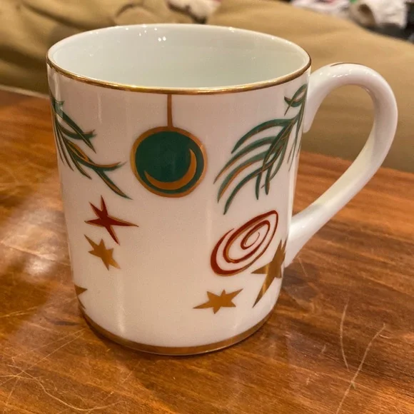 RARE! New Tiffany & Co. Cup Mug 1997 Ornaments Pattern Vintage Christmas Classic - Picture 2 of 10